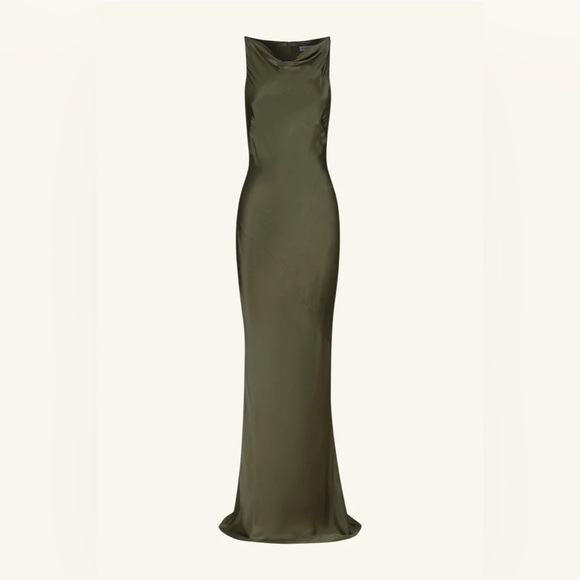 Shona Joy La Lune High Neck Cowl Maxi Dress - Forest - Picture 5 of 9